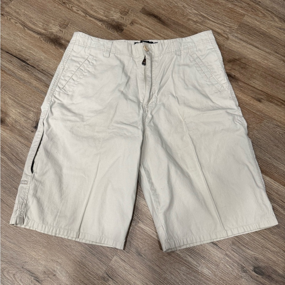 Vintage 90s Y2K MICROS Rave
Shorts Size 34 Cargo Baggy Beige